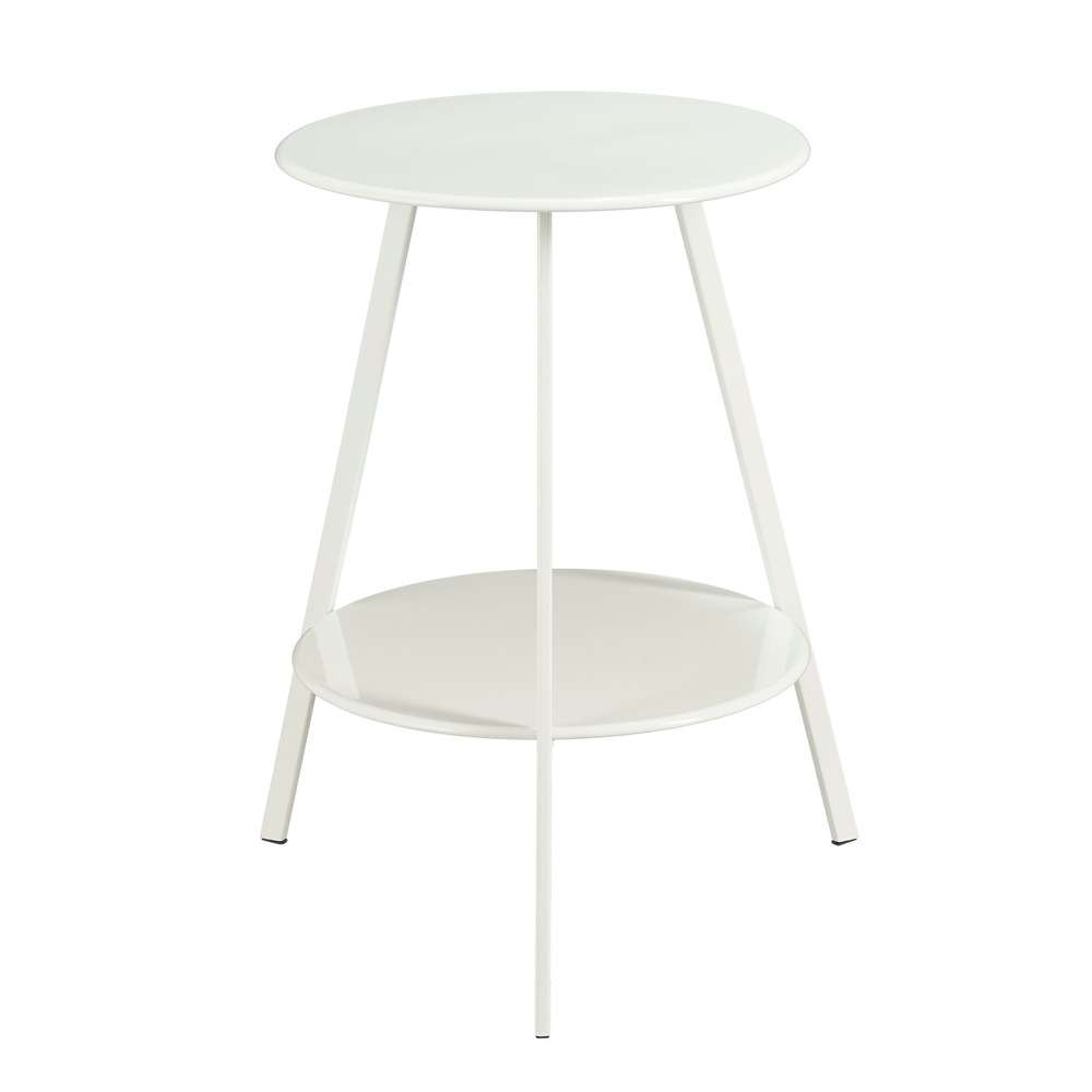 Mica decorations seatle table extérieur – table ronde – métal – 58 x 46 cm – blanc