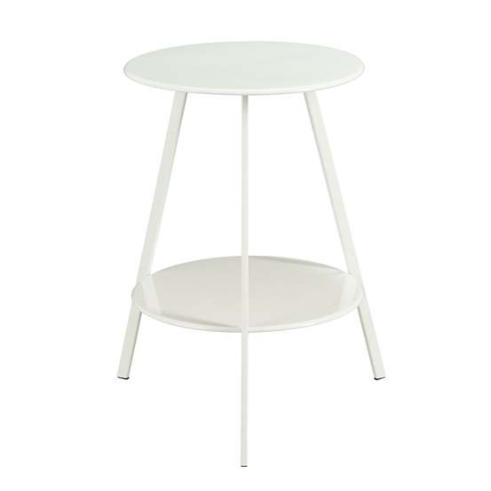 Mica decorations seatle table extérieur – table ronde – métal – 58 x 46 cm – blanc