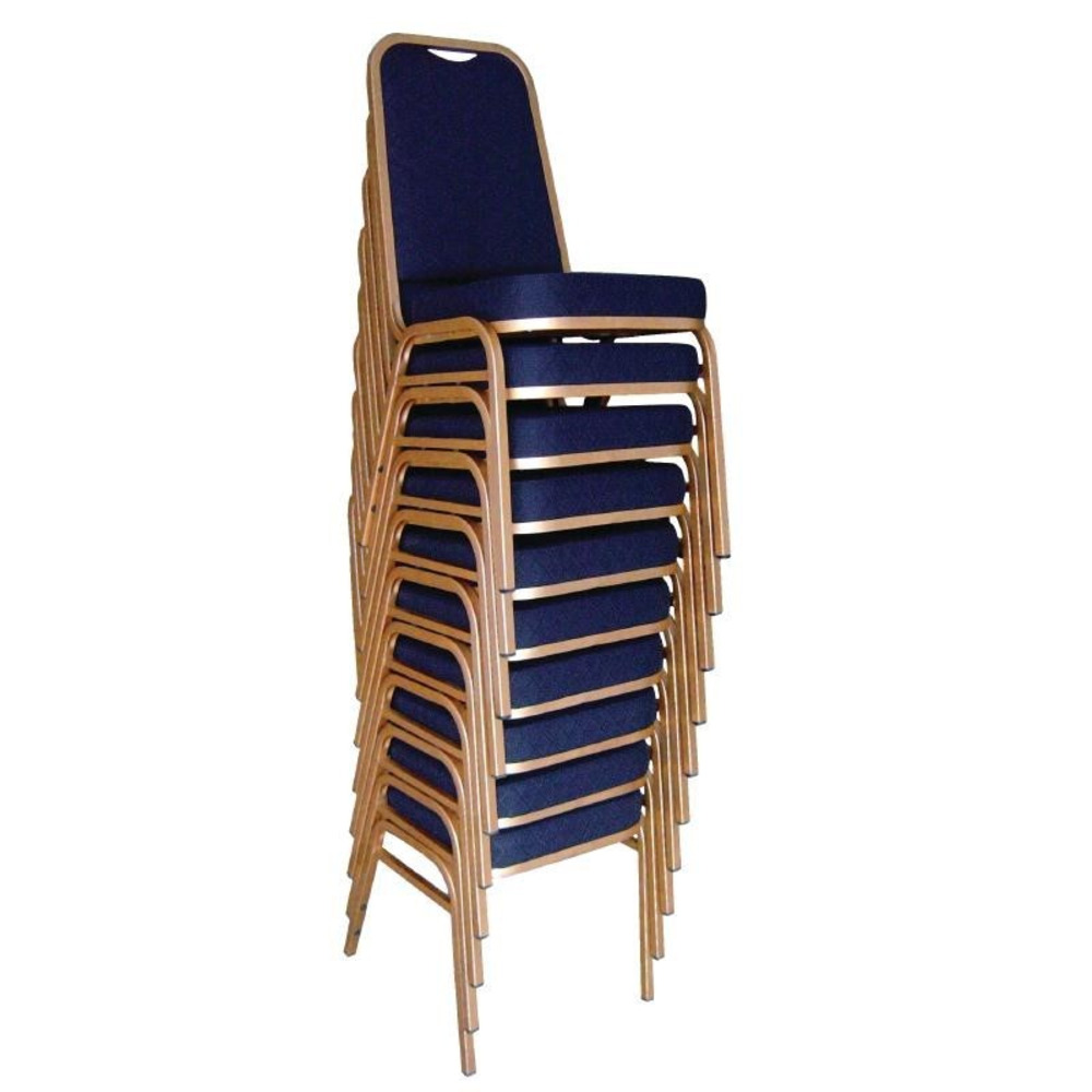 Chaises de banquet à dossier carré bleues - lot de 4