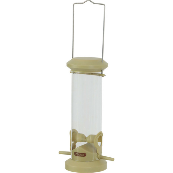 Mangeoire silo à graines, 2 perchoirs vert, pour oiseaux