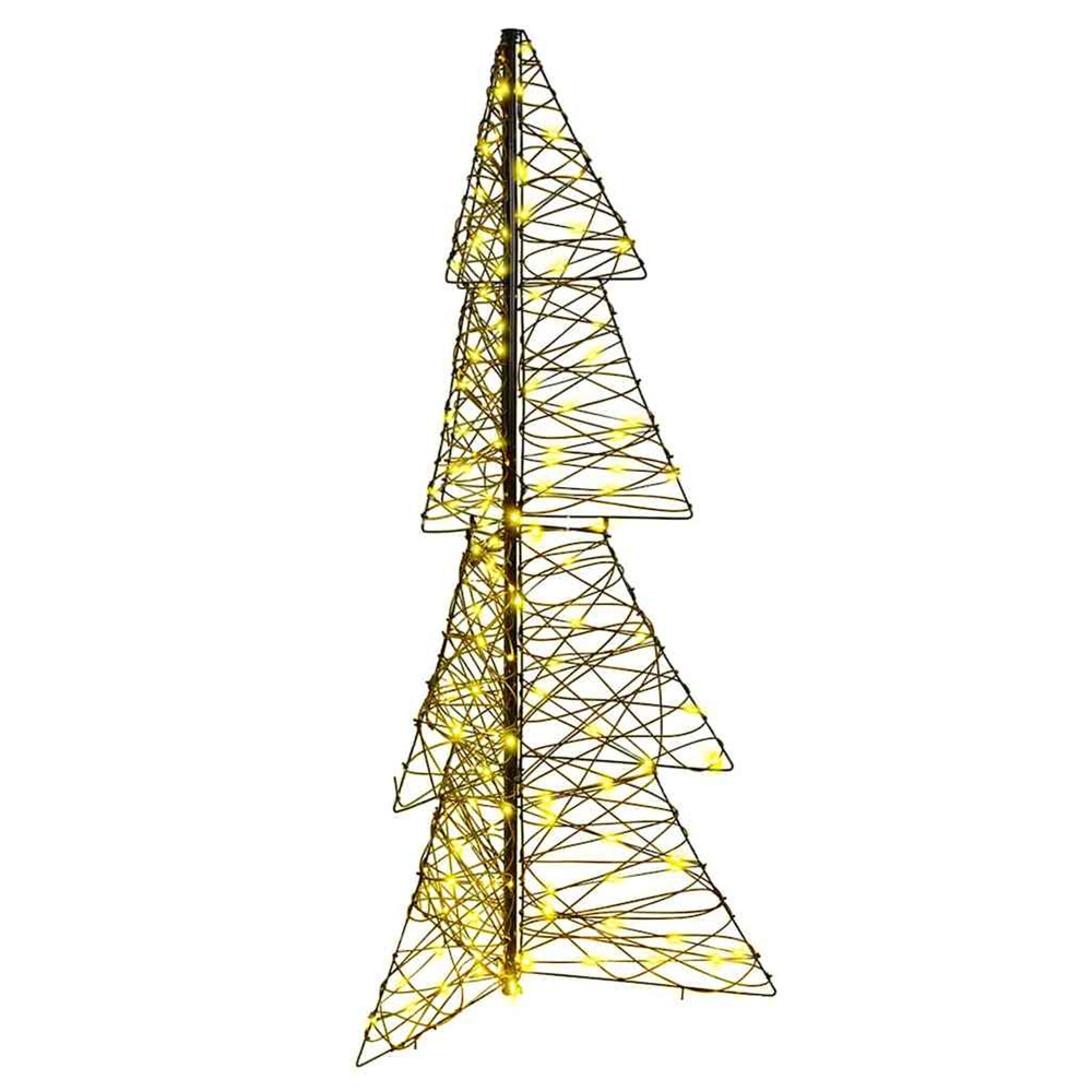 Sapin de noël avec 160 led blanc chaud 150 cm rotin