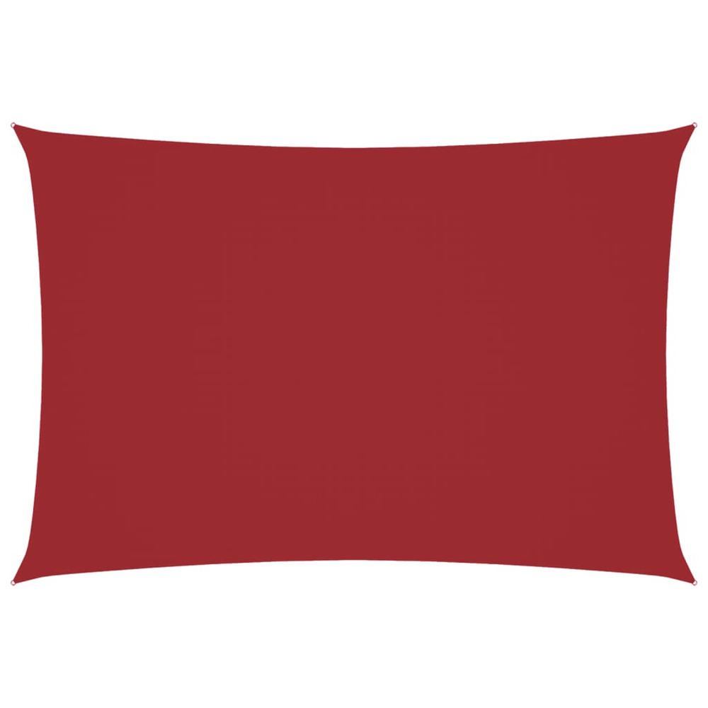 Voile de parasol tissu oxford rectangulaire 2,5x4,5 m rouge