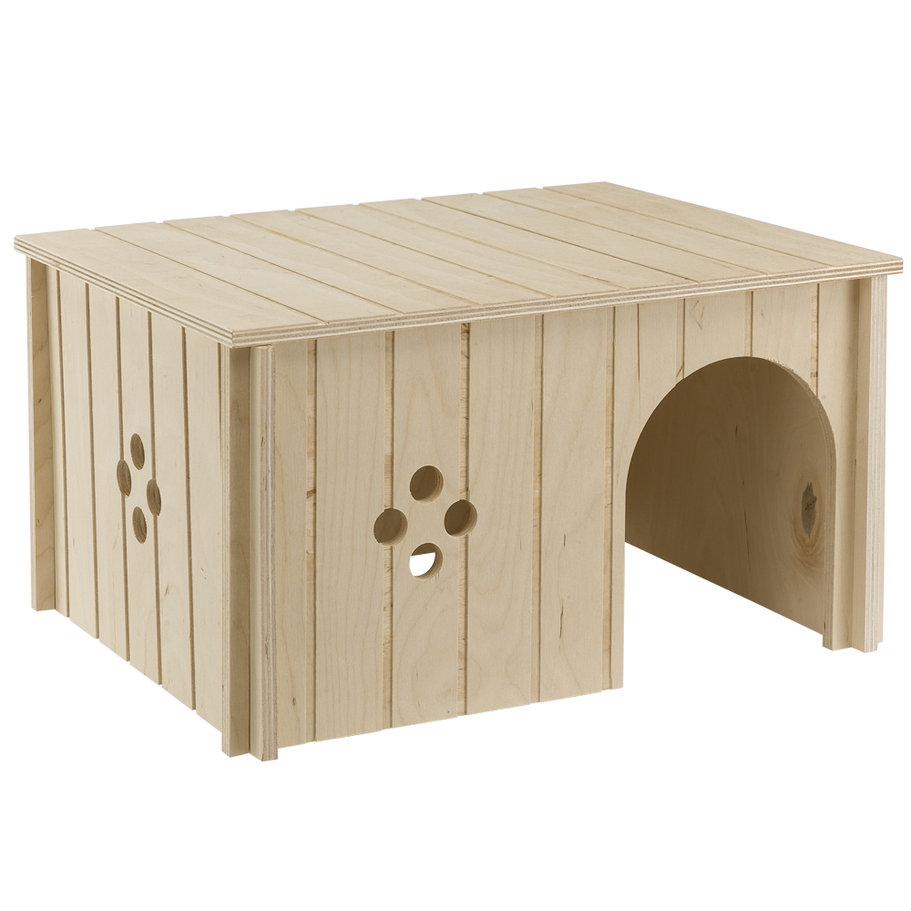 Ferplast maison lapin, accessoire pour cage lapin, avec toit plat et trous d'aération, en kit de montage, 37 x 27,7 x h 20 cm, sin