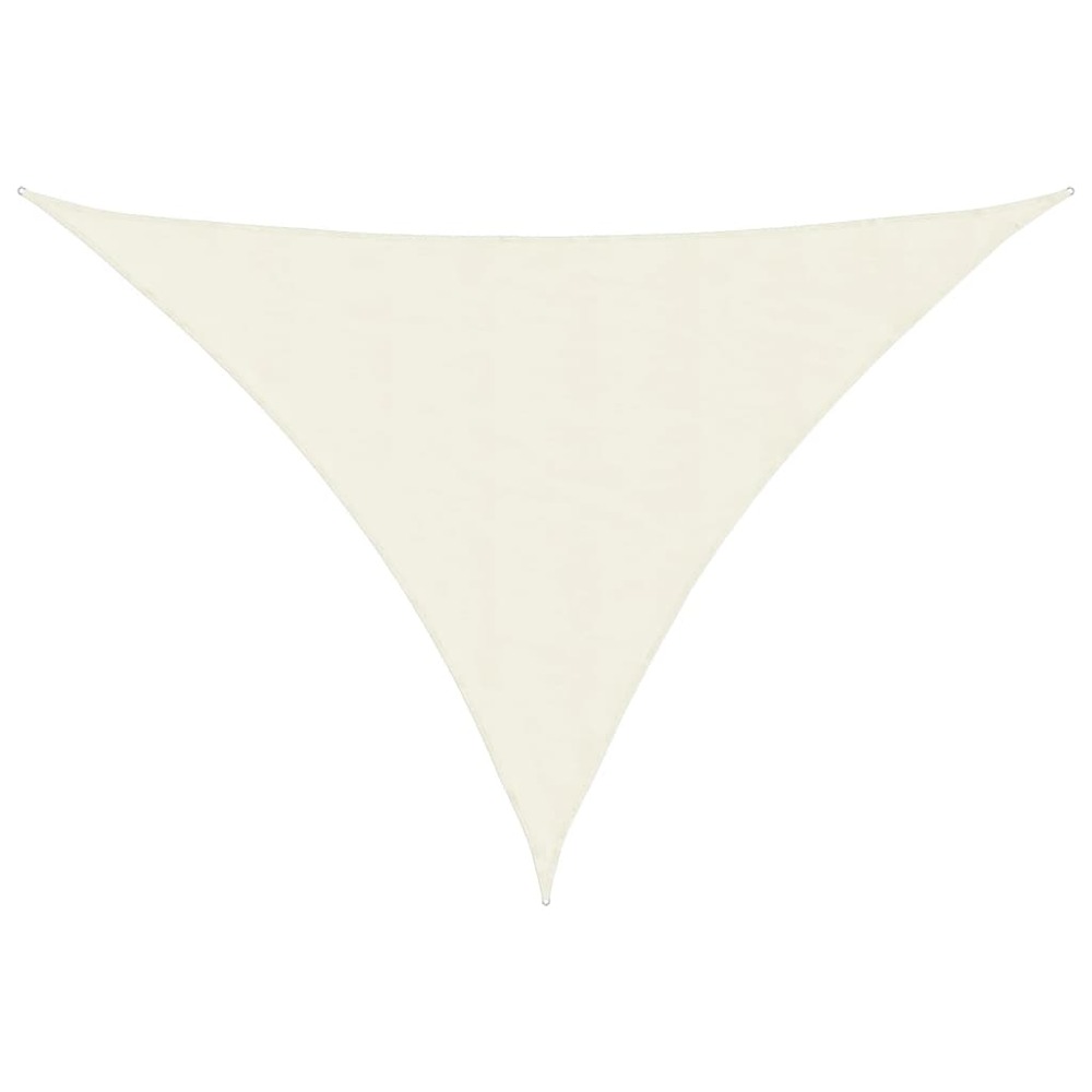 Voile de parasol tissu oxford triangulaire 5x5x6 m crème