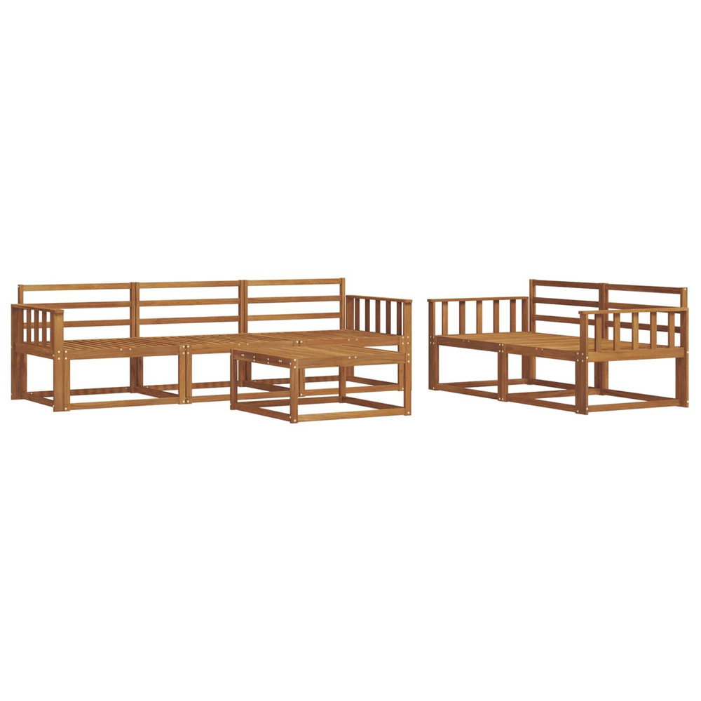 Ensemble de canapés d'extérieur 6 pcs naturel