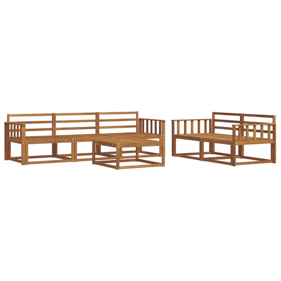 Ensemble de canapés d'extérieur 6 pcs naturel