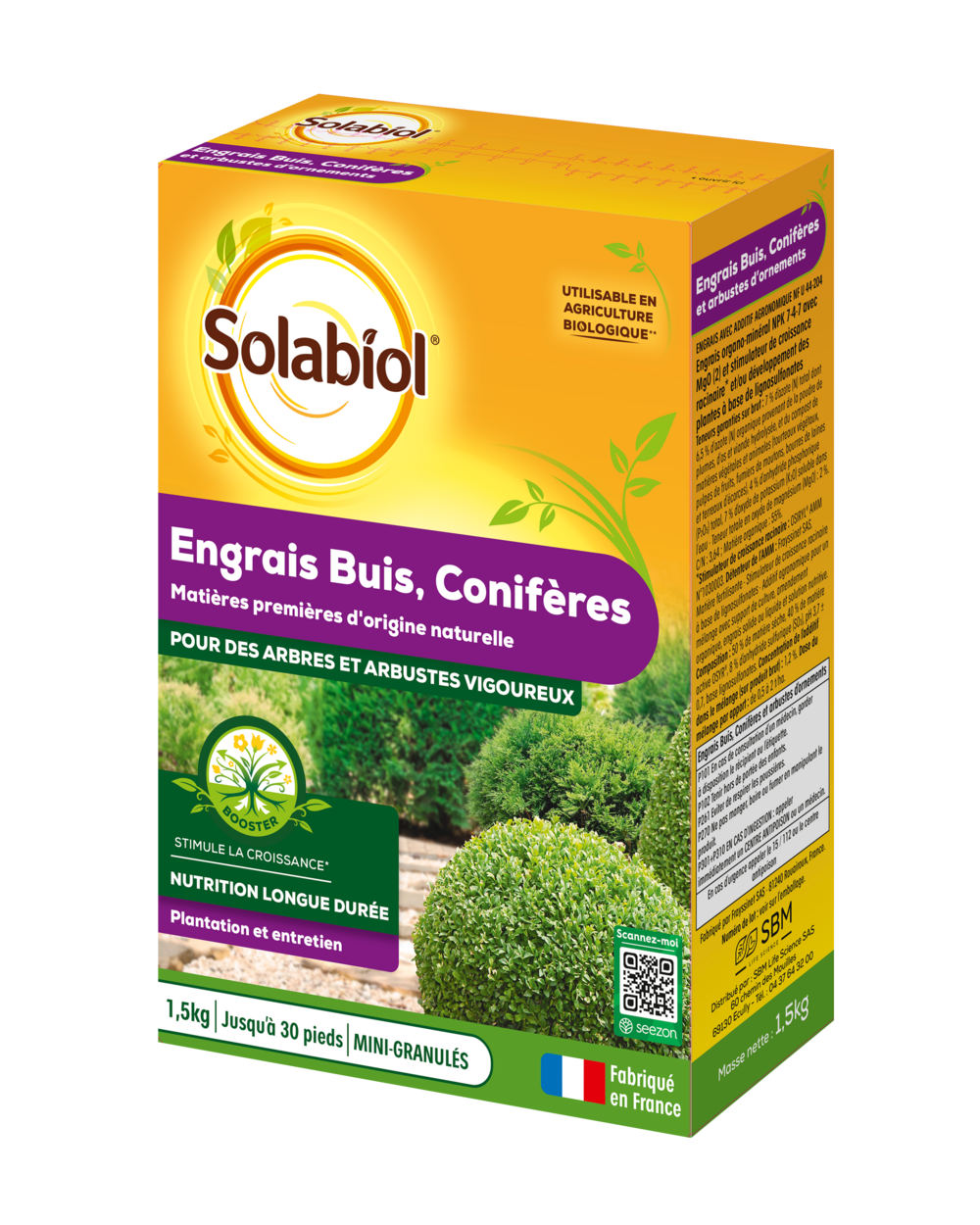 Engrais coniferes 1. 5kg /nc solabiol - socony15