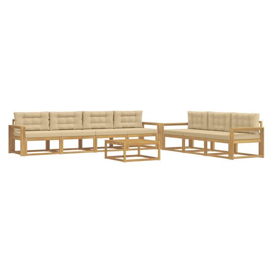 Ensemble de canapés d'extérieur 7 pc blanc et beige