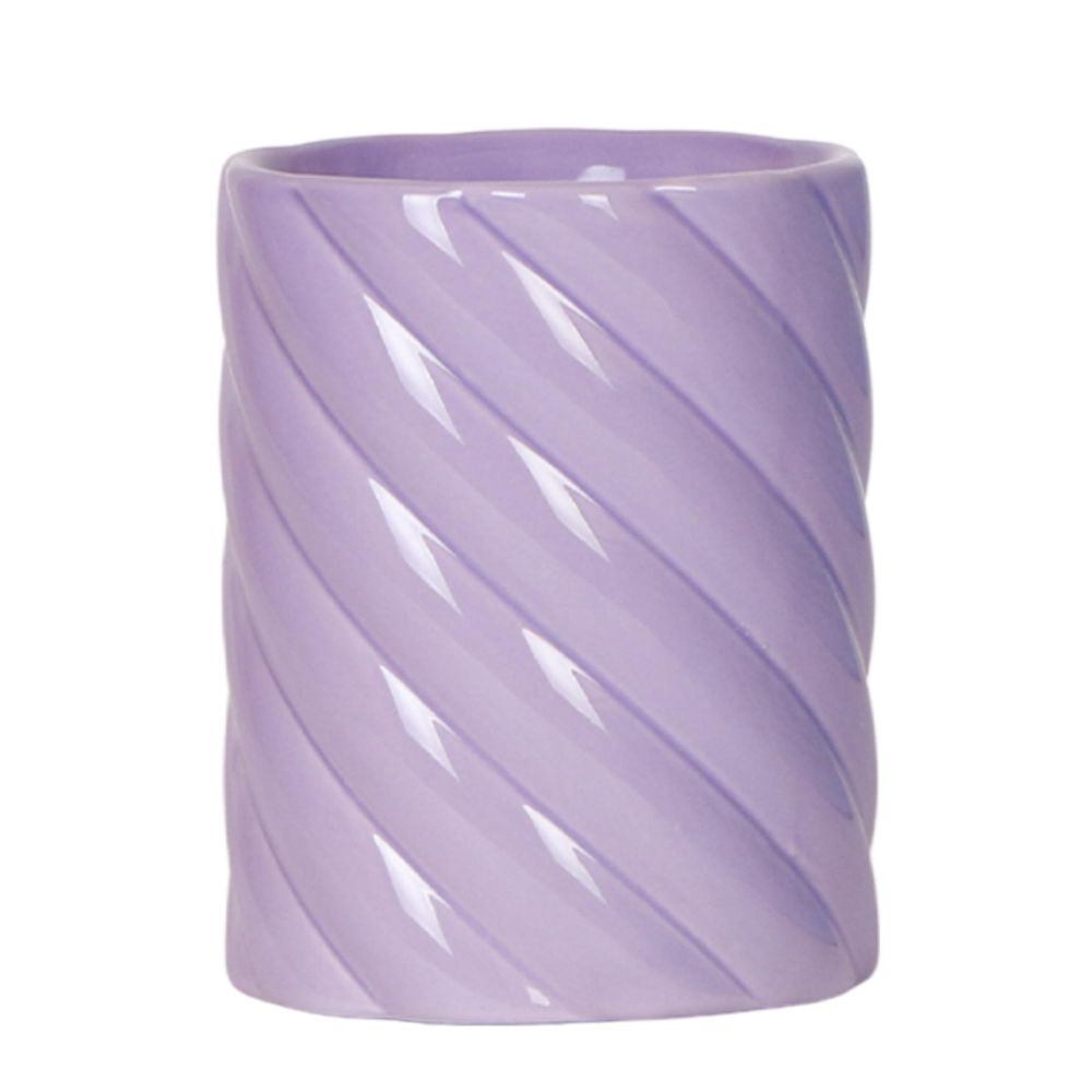 Cache-pot céramique pastel version haute - silhouette élancée - pot de 9cm - lilas
