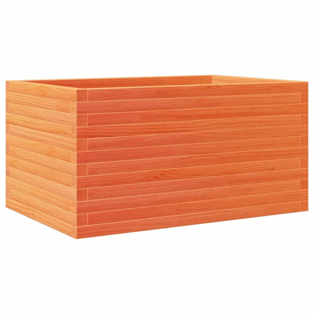 Jardinière d'extérieur cire marron 90x60x46 cm bois de pin massif