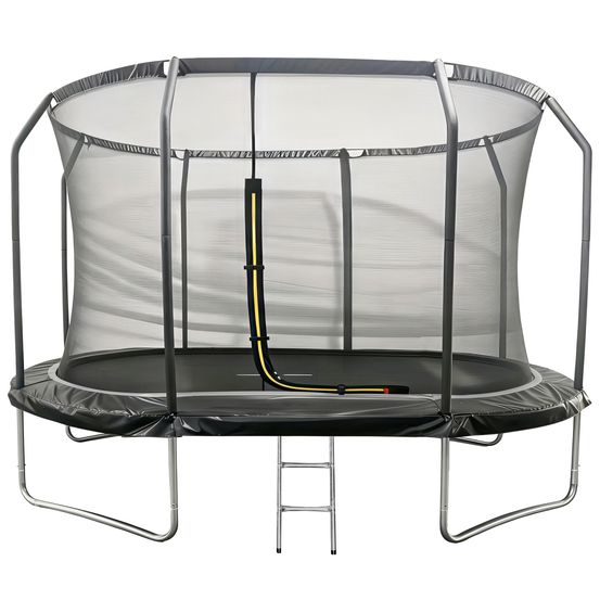 Trampoline ovale 366x244cm noir sydney + filet et échelle