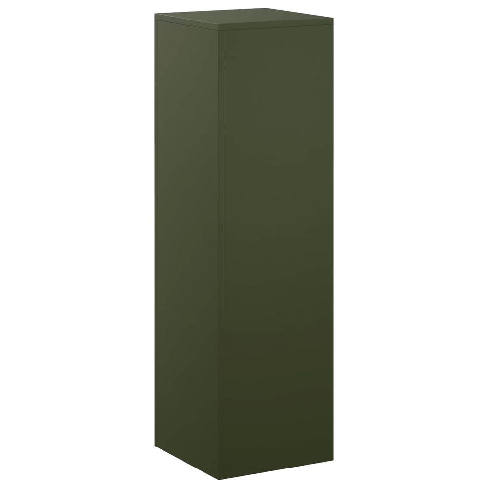 Support de plante vert olive 30 x 30 x 100 cm acier patiné
