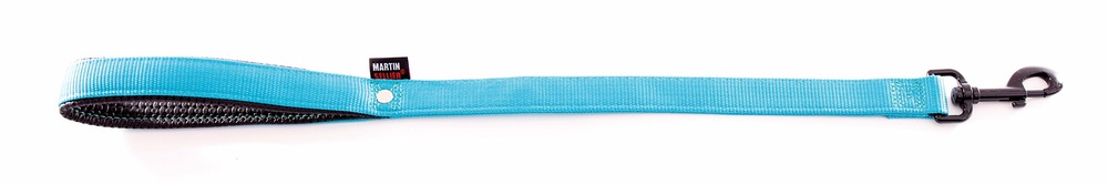 Martin sellier - laisse double épaisseur en nylon pour chiens avec poignée confort - collection nylon uni