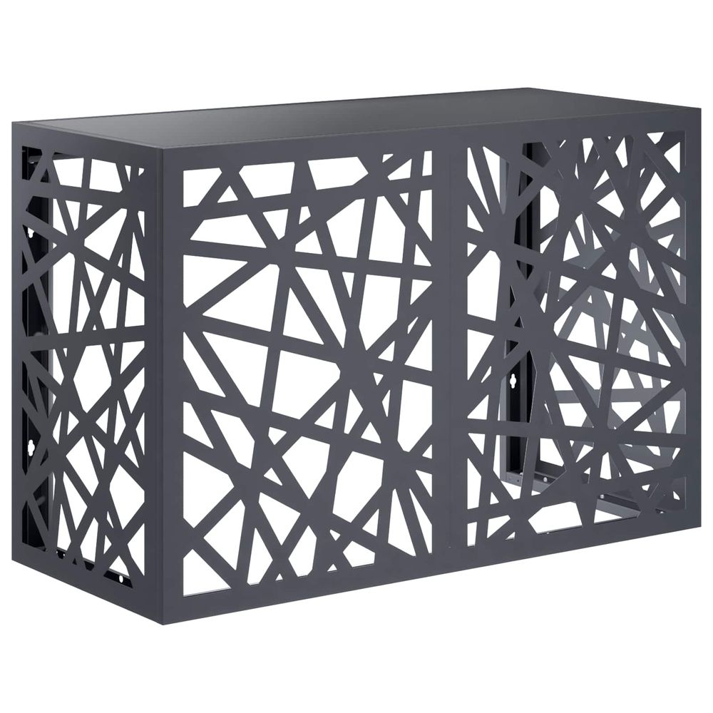Housse de climatiseur anthracite 90 x 40 x 60 cm acier