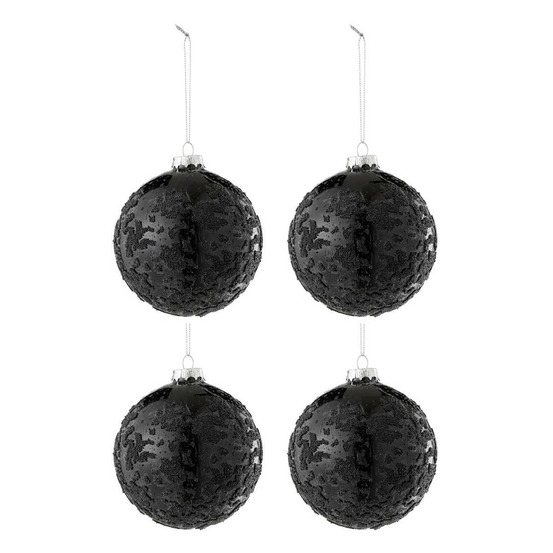 Lot de 4 boules de noël perles