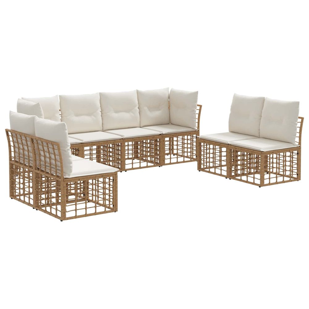 Ensemble de canapés d'extérieur naturel polyester