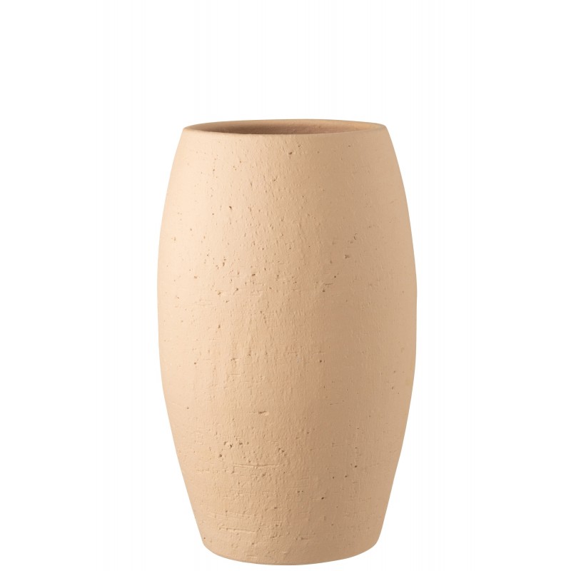 Vase en céramique beige 28x28x50 cm