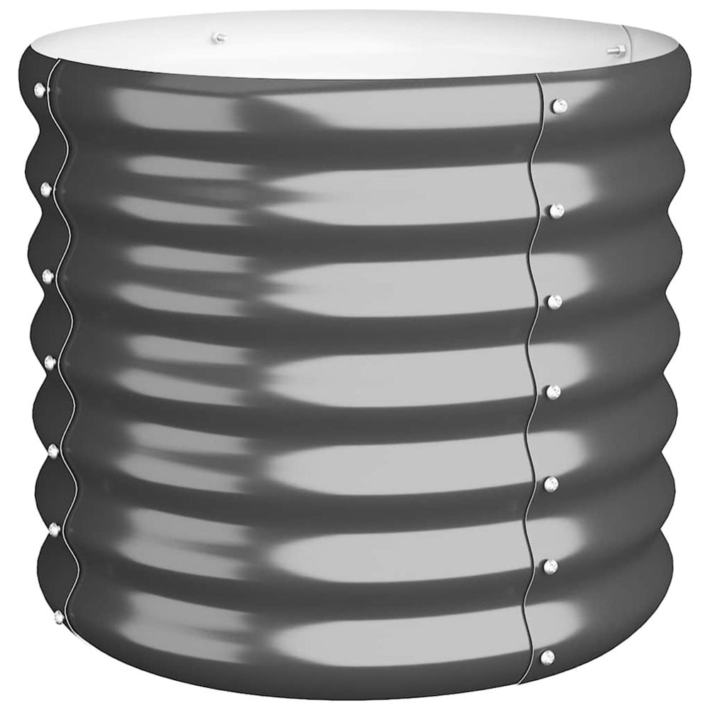 Jardinière d'extérieur acier galvanisé 40x40x36 cm anthracite