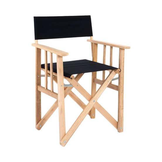Fauteuil metteur en scène en eucalyptus (noir) noir
