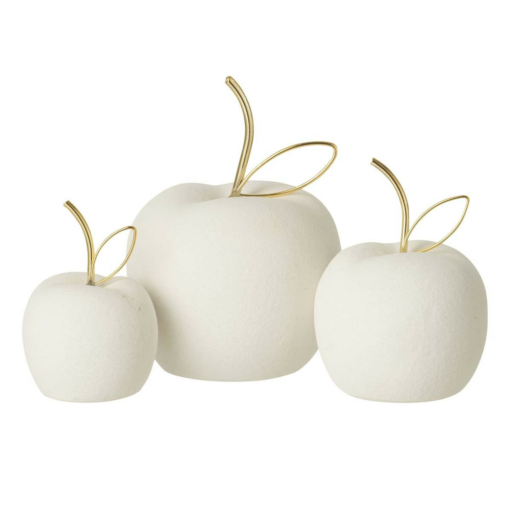 Lot de 3 pommes déco 