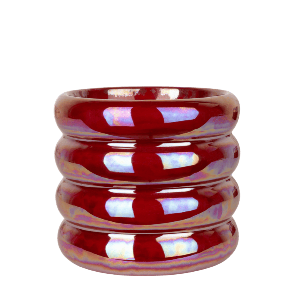 Cache-pot glow rouge - ø9 cm x h11,5 cm