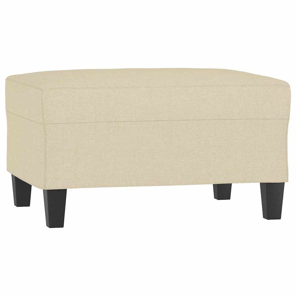 Repose-pied crème 70x55x41 cm tissu