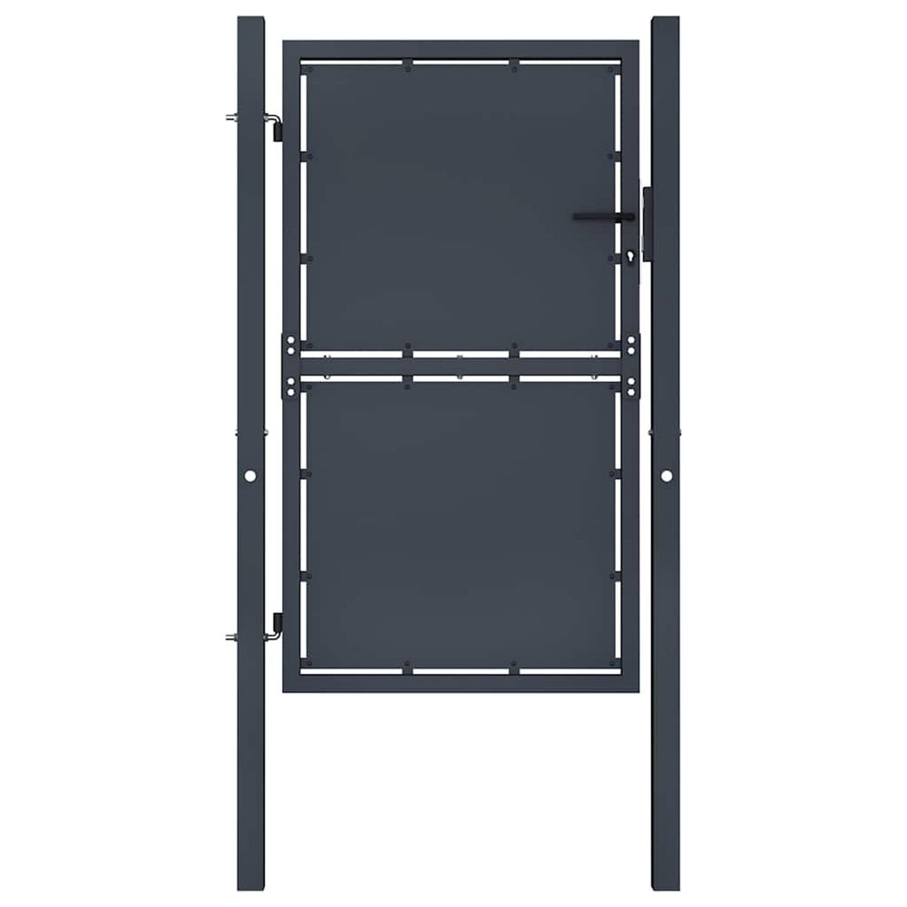 Portail de jardin en acier 100x200 cm anthracite