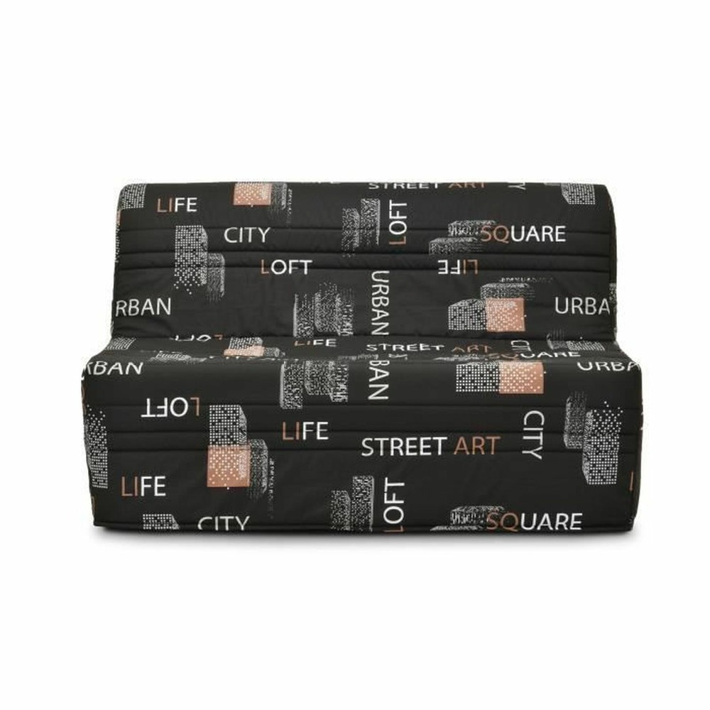 Banquette bz - tissu noir - 143 x 97 x 89 cm - joe