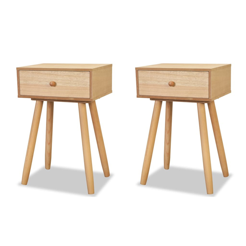 Table de chevet 2 pcs bois de pin massif 40 x 30 x 61 cm marron