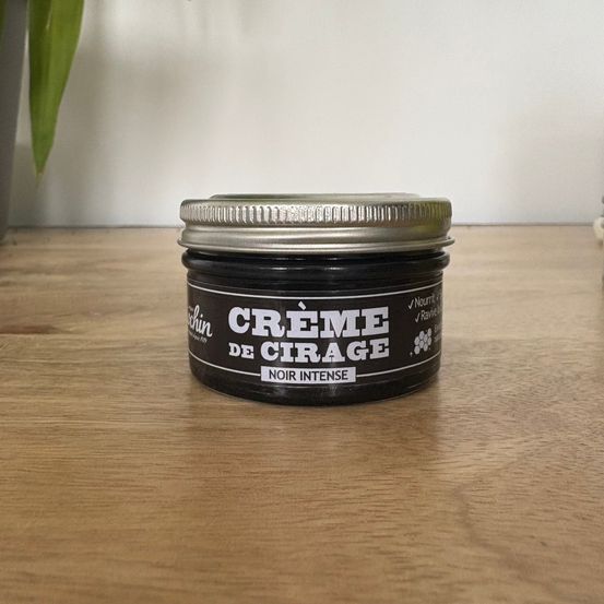 Crème de cirage cuir lisse noir intense - jacques briochin