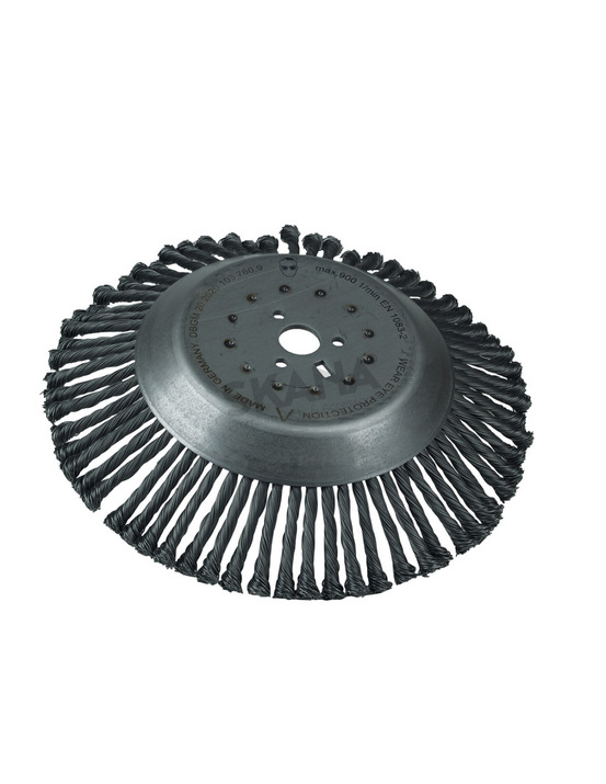 Brosse de désherbage ø 350 mm avec brins en métal. Pour modèles as-motor as 30 e-weedhex, as 30 weedhex 140, as 30 weedhex 160.