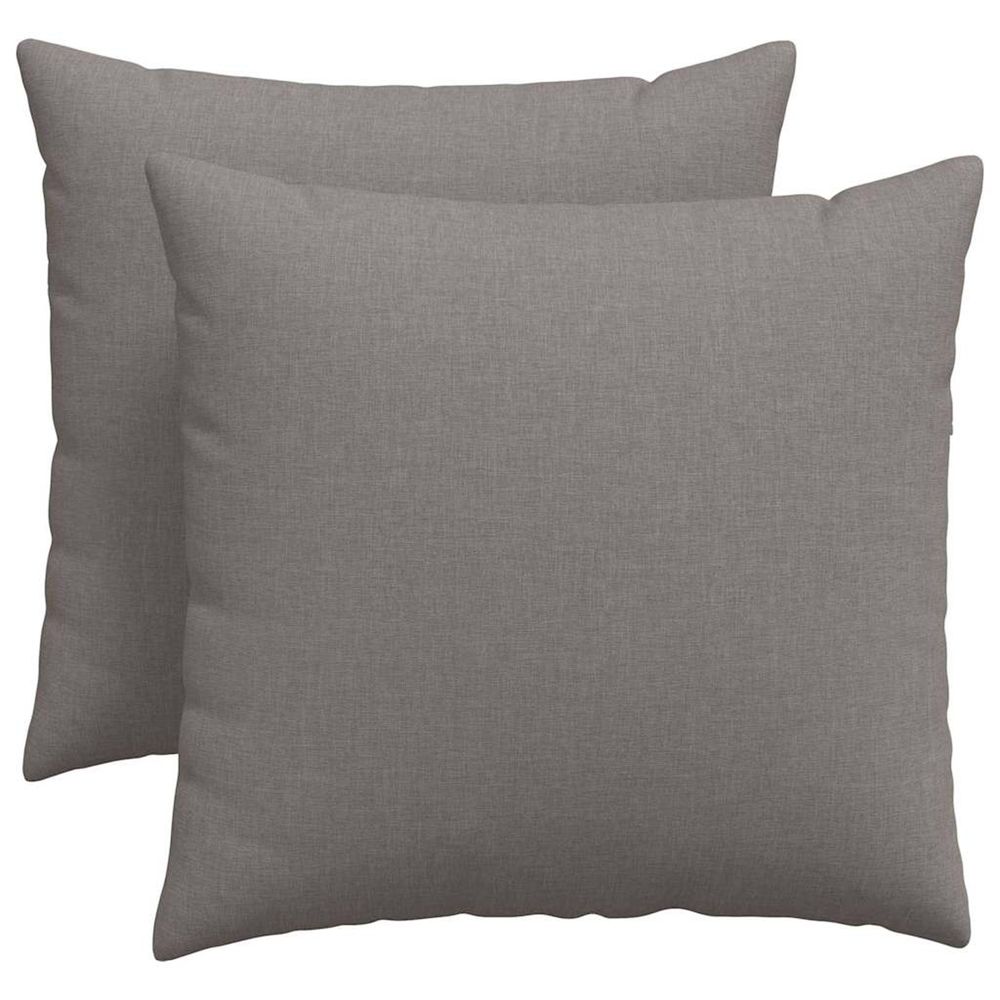 Coussins de canapé 2 pc tissu taupe 50 x 50 cm