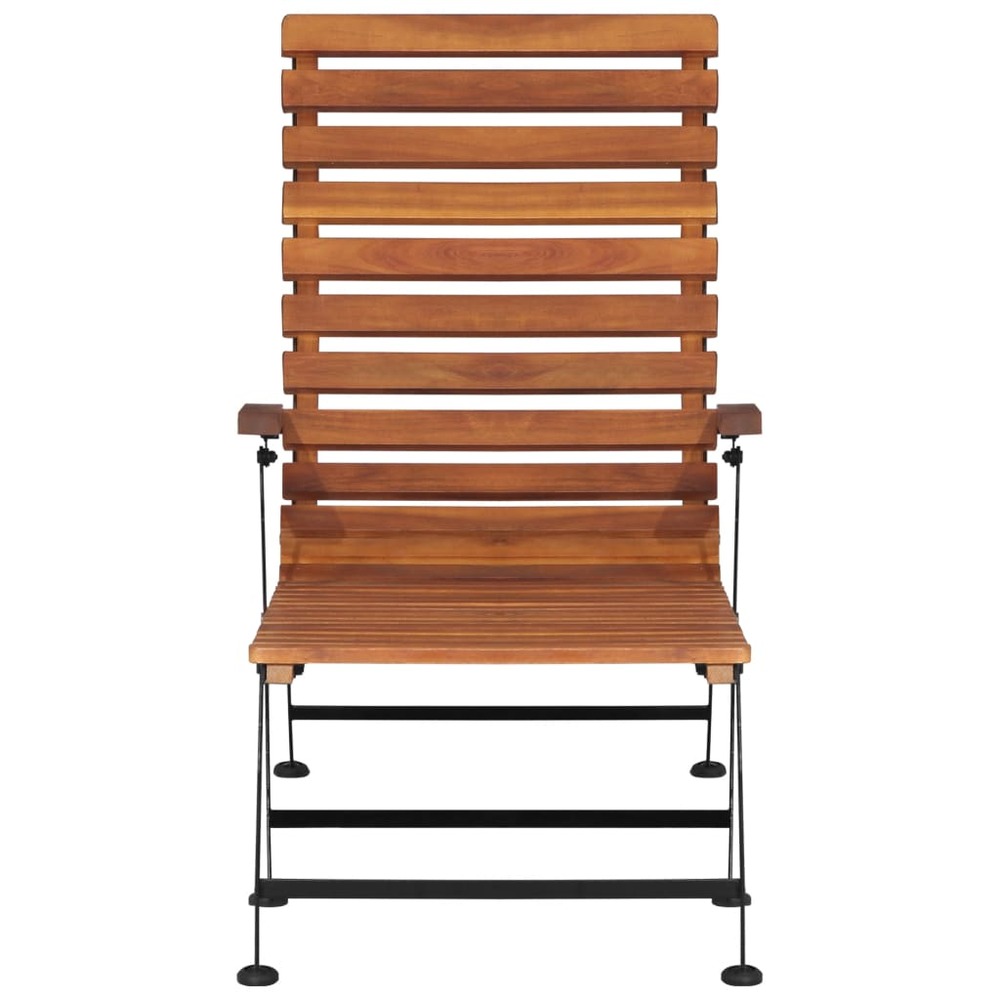 Chaise de terrasse d'extérieur bois d'acacia solide