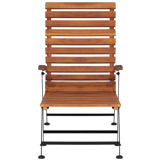 Chaise de terrasse d'extérieur bois d'acacia solide