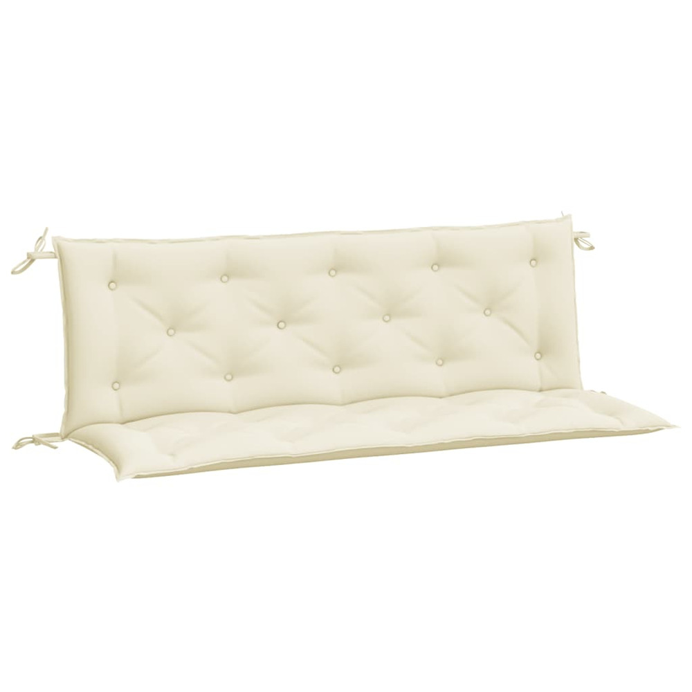 Coussins de banc de jardin lot de 2 blanc crème tissu oxford