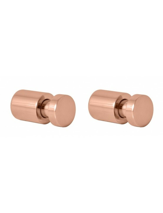 Lot de 2 patères colorado en laiton rose gold poli 3cm x 1,6cm