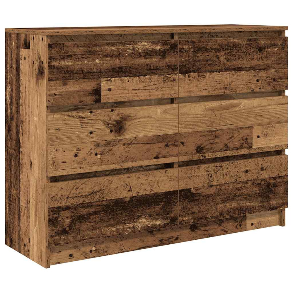 Buffet vieux bois 100x35x76 cm bois d'ingénierie