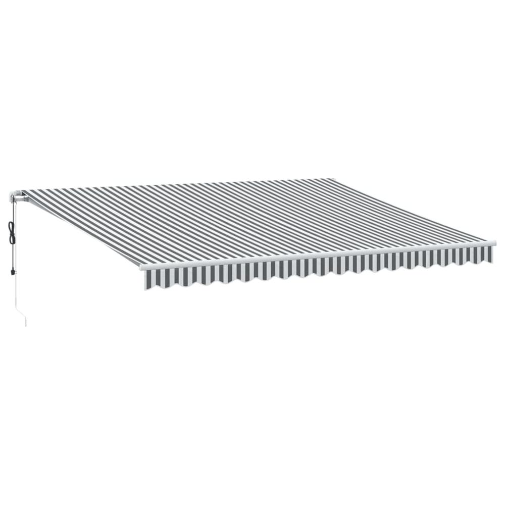 Auvent rétractable automatique avec led anthracite et blanc