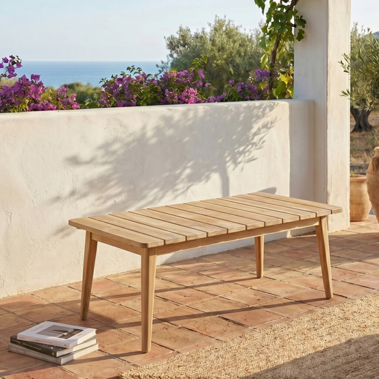 Table basse en teck massif manille