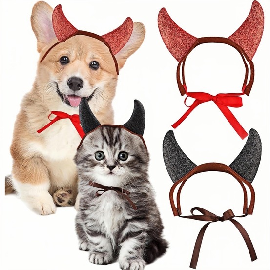 Costume d'halloween - cornes de diable en tissu