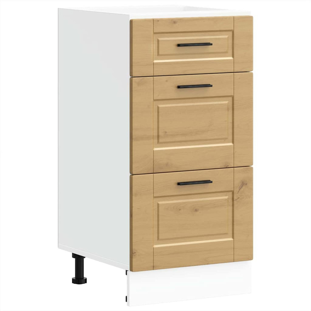 Armoire de cuisine porto chêne artisanal bois d'ingénierie