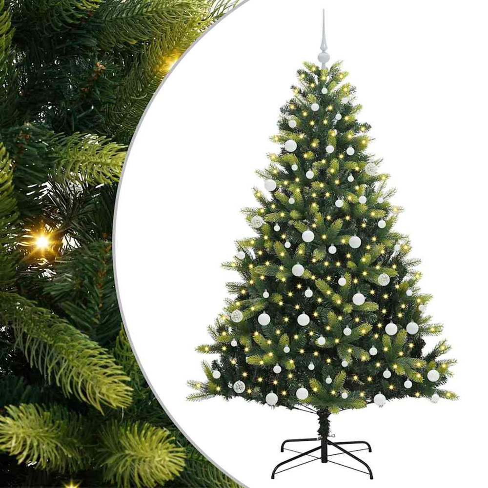 Arbre de noël artificiel en silicone flexible 300 leds 180 cm
