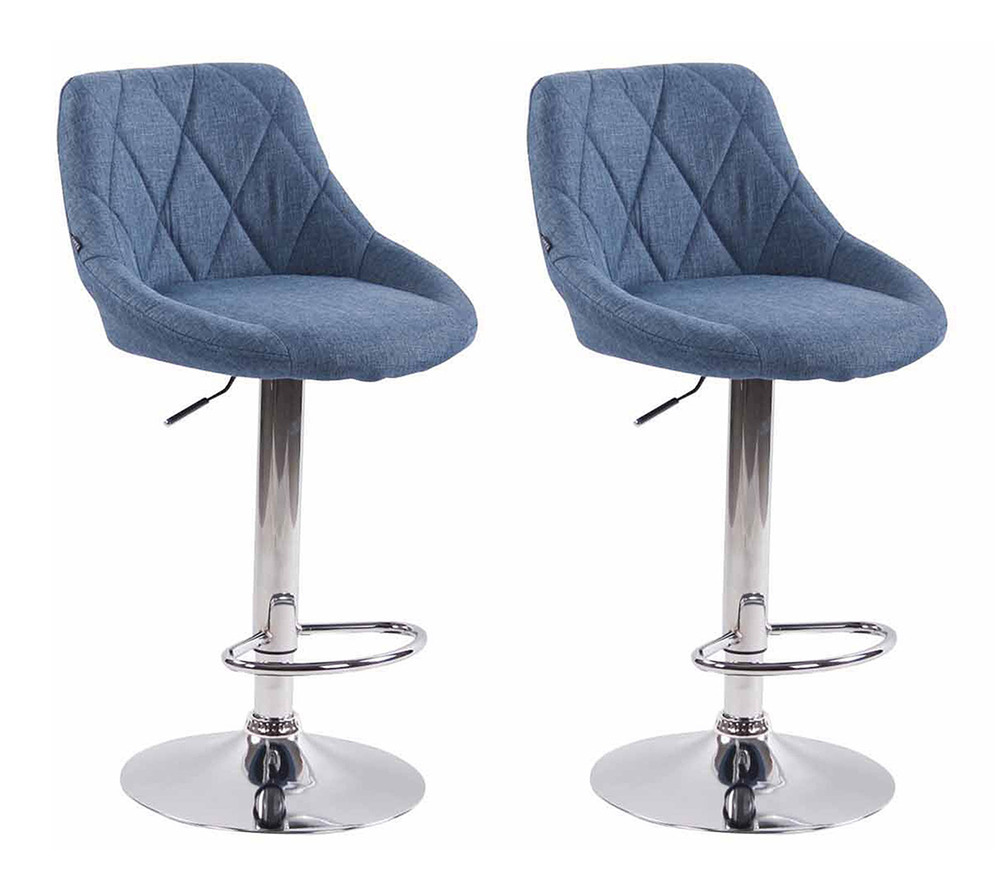 Lot de 2 tabourets de bar lazio tissu c