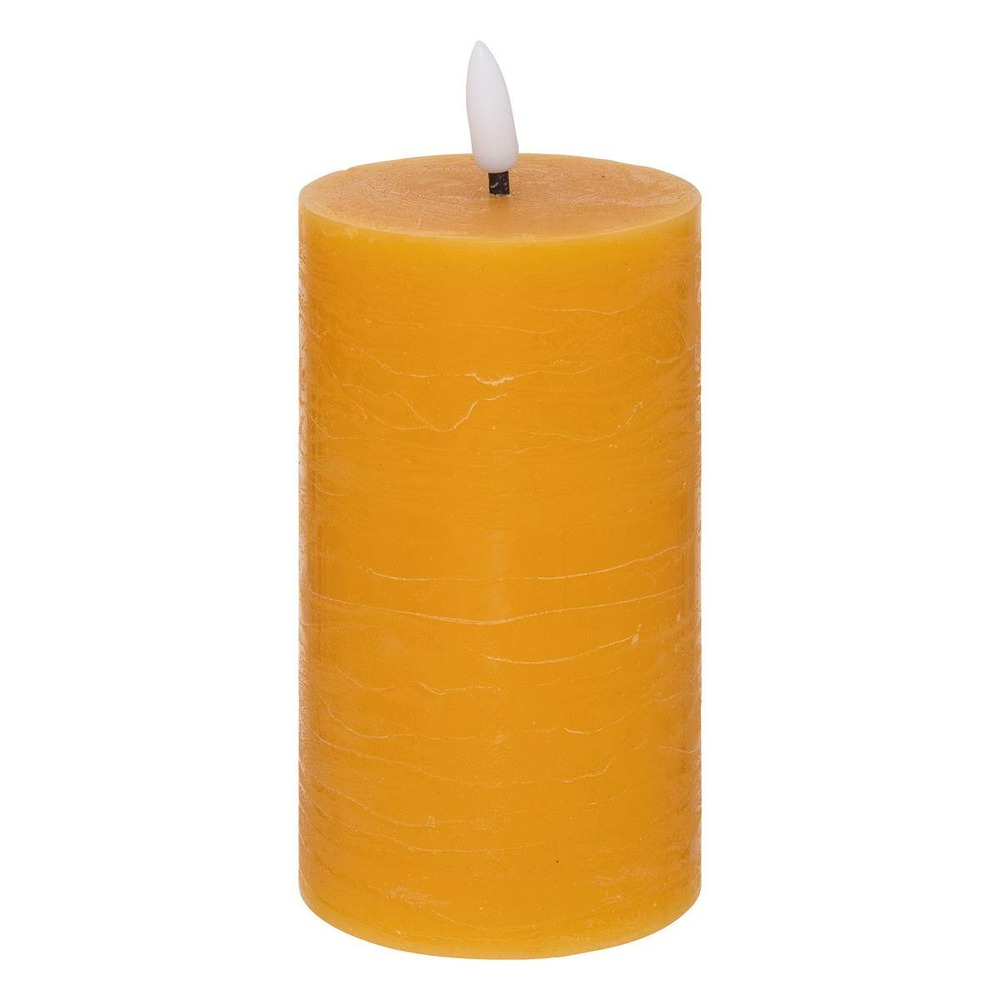 Bougie ronde led molia 7x15cm jaune