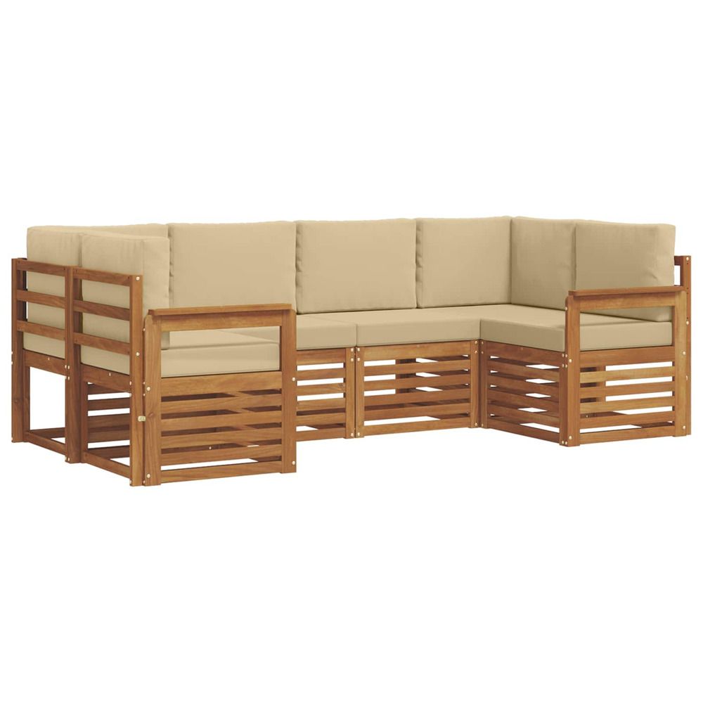 Ensemble de canapés d'extérieur 6 pc naturel