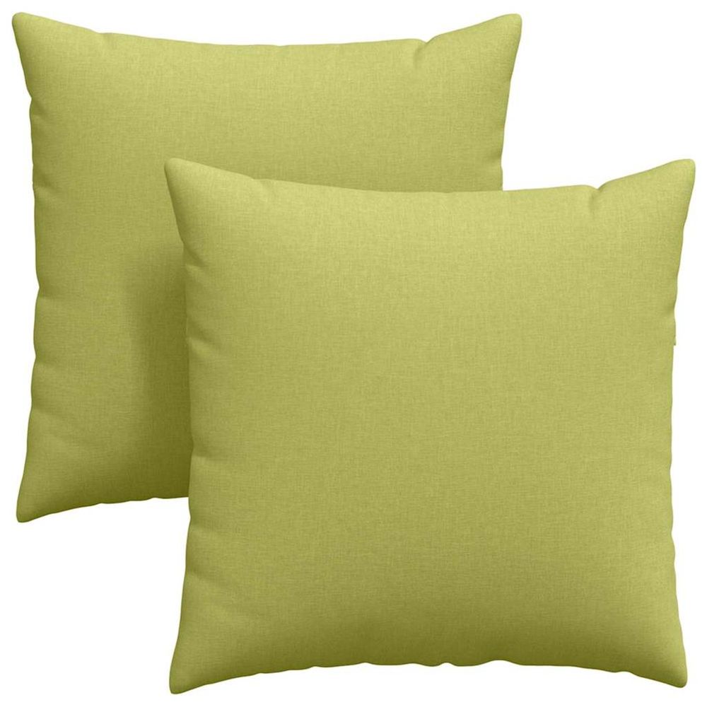 Coussins de canapé 2 pc tissu vert clair 60 x 60 cm