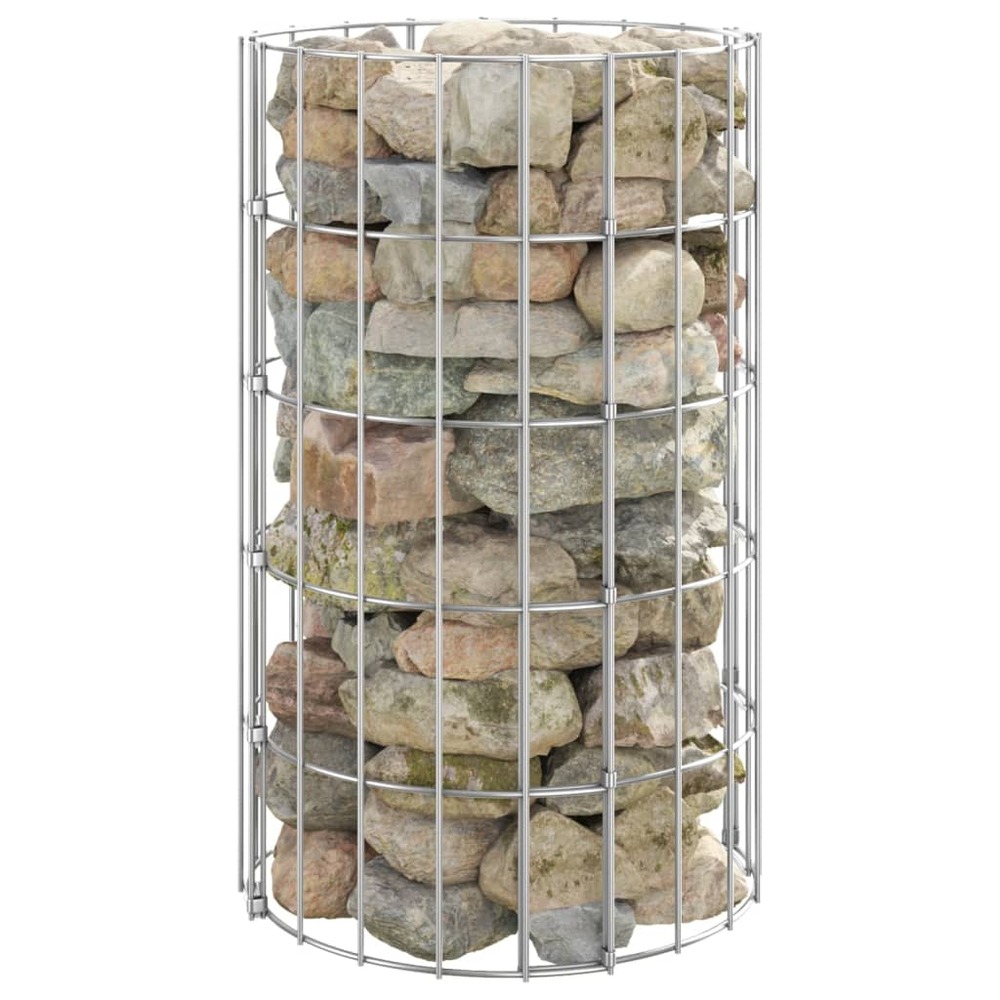 Poteau à gabion circulaire acier galvanisé ø30x50 cm