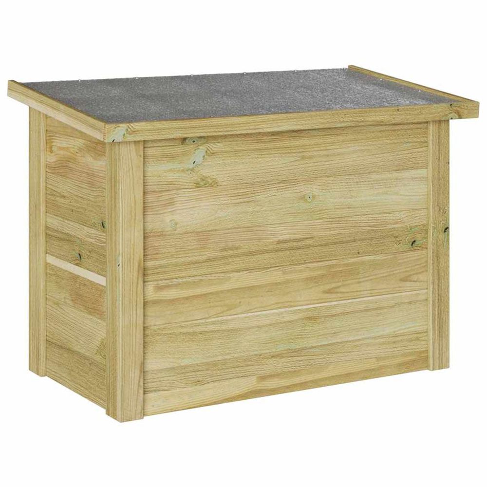 Boîte de rangement pinède imprégnée 80 x 44,5 x 57,5 cm naturel