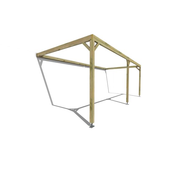 Pergola bois • 7m x 3m • adossée • cadre simple • livraison comprise