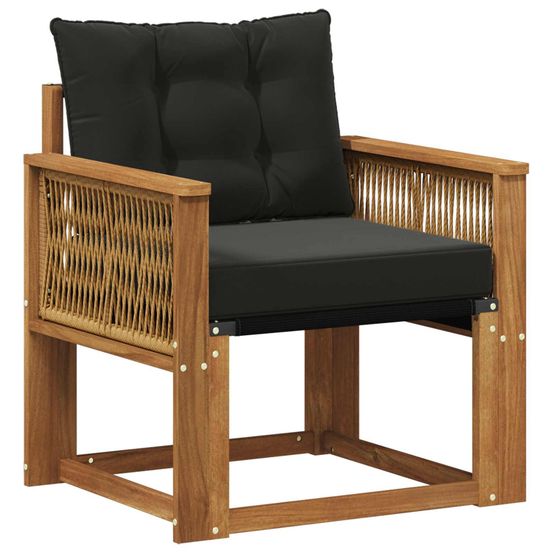 Sofa de milieu extérieur bois d'acacia massif naturel